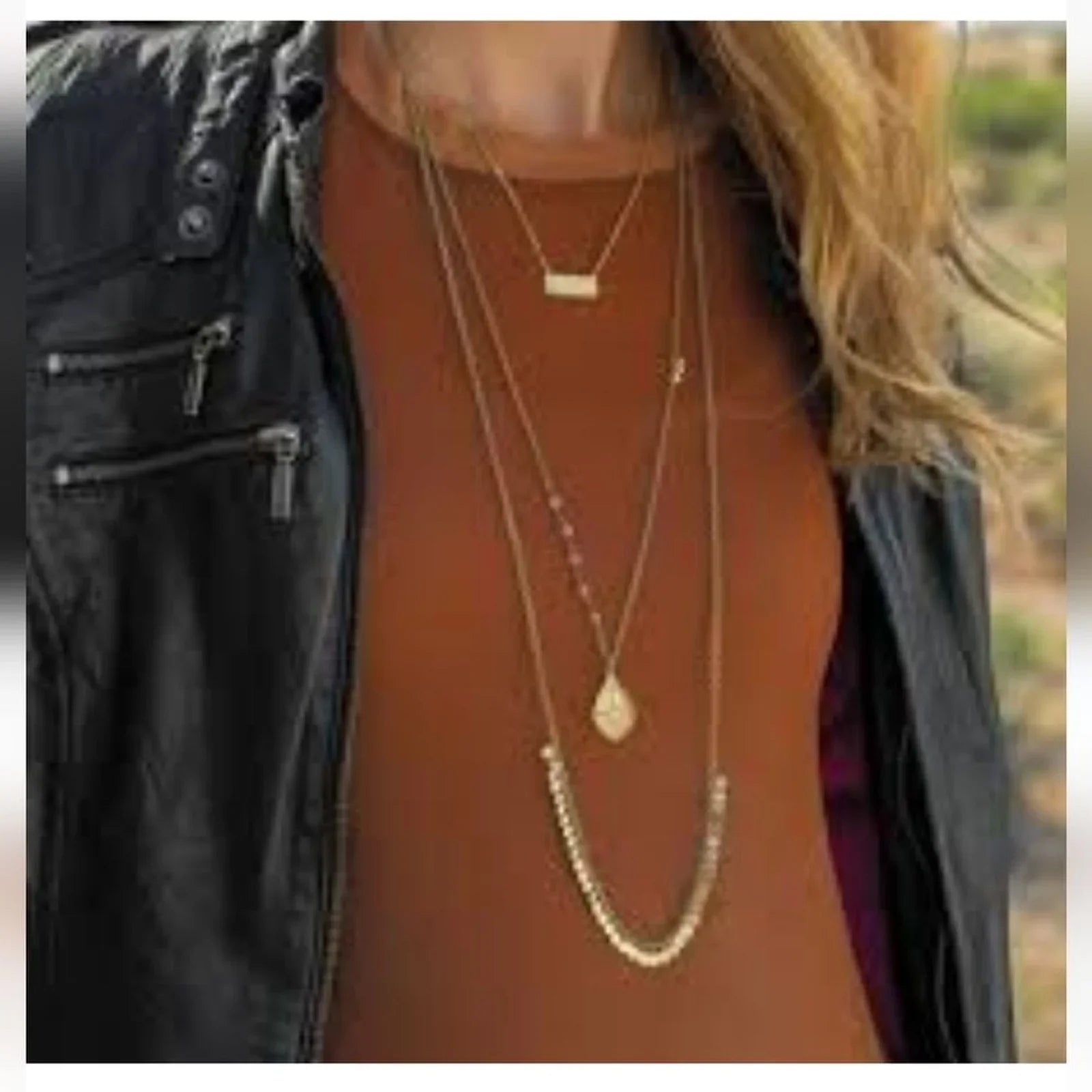 SILPADA Weekender Pendant Necklace in Gold Made with Swarovski Crystal K&R-Rare.