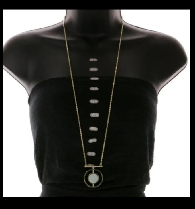 Express semi-precious gold crystal necklace with tags with Express gift bag