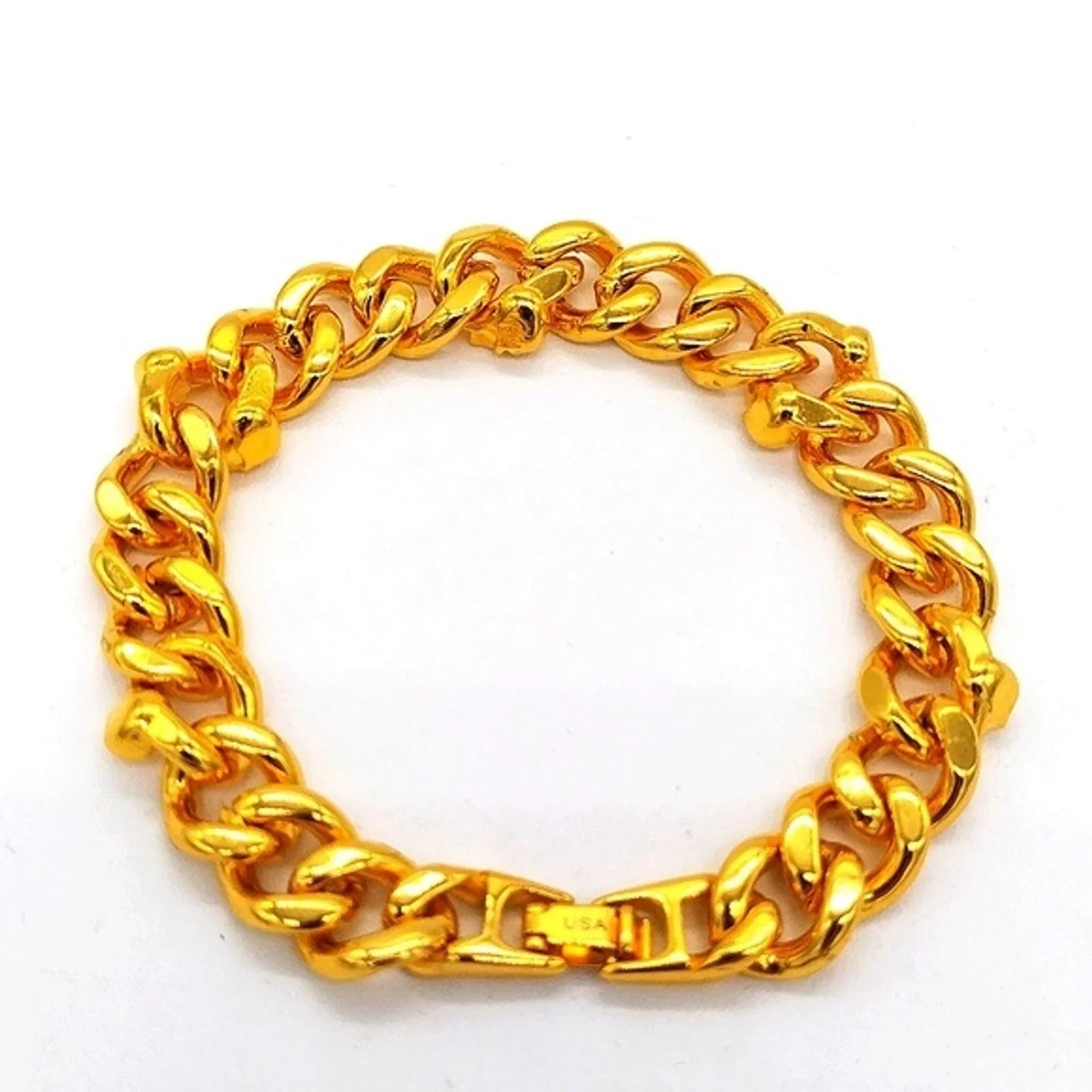 Alexander McQueen Gold Skull Motif 8" Bracelet