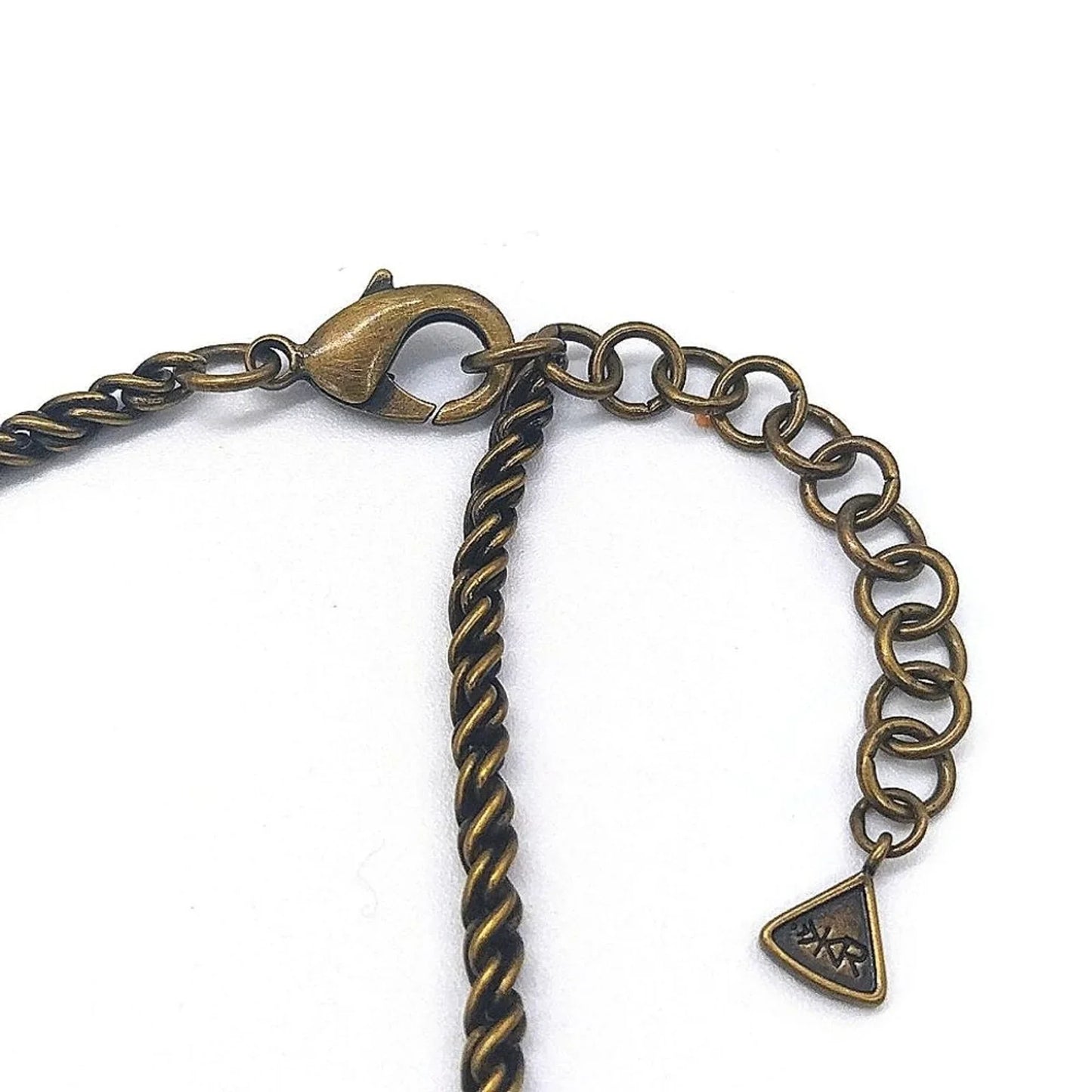 SILPADA Semi Precious White Jade Swarovski Crystal Necklace in Antique Bronze