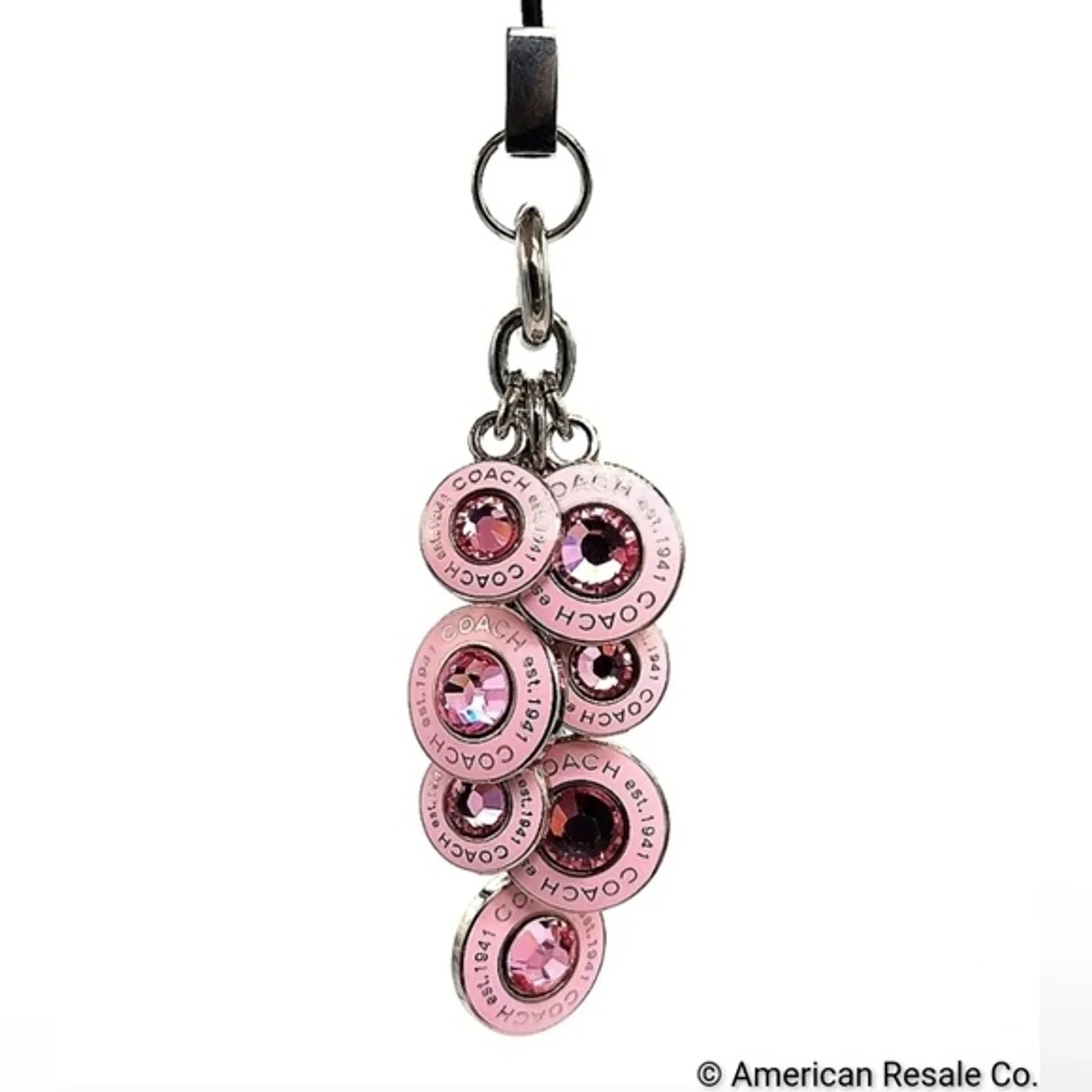 $68 COACH Vintage Signature BCA Gem Multi Keychain Fob Lanyard Purse Charm #1734