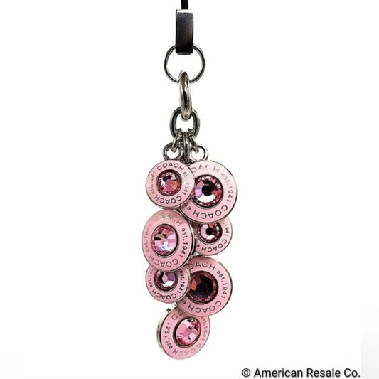 $68 COACH Vintage Signature BCA Gem Multi Keychain Fob Lanyard Purse Charm #1734