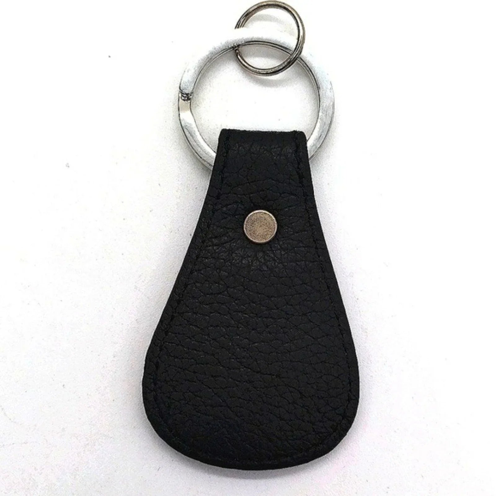 RARE Authentic Vintage BMW Black Leather Logo Keychain Key Fob OEM