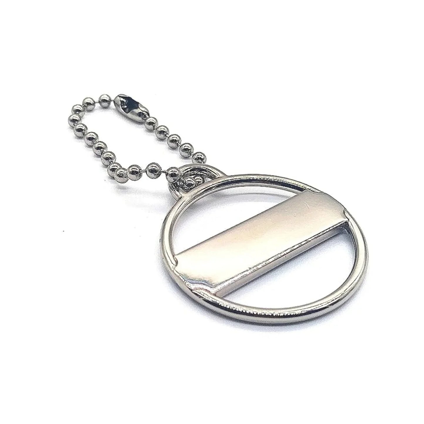 Rare COACH Keychain Fob silver medallion design with ball chain, 4" long, perfect accessory for bags.