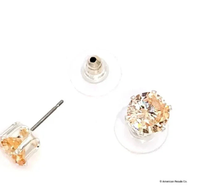 Made with Swarovski® Crystal Elements Stud Earrings 8mm 9mm 