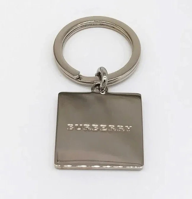 Authentic Vintage BURBERRY Nova Check Plaid Tan Key FOB Keychain Unisex Charm