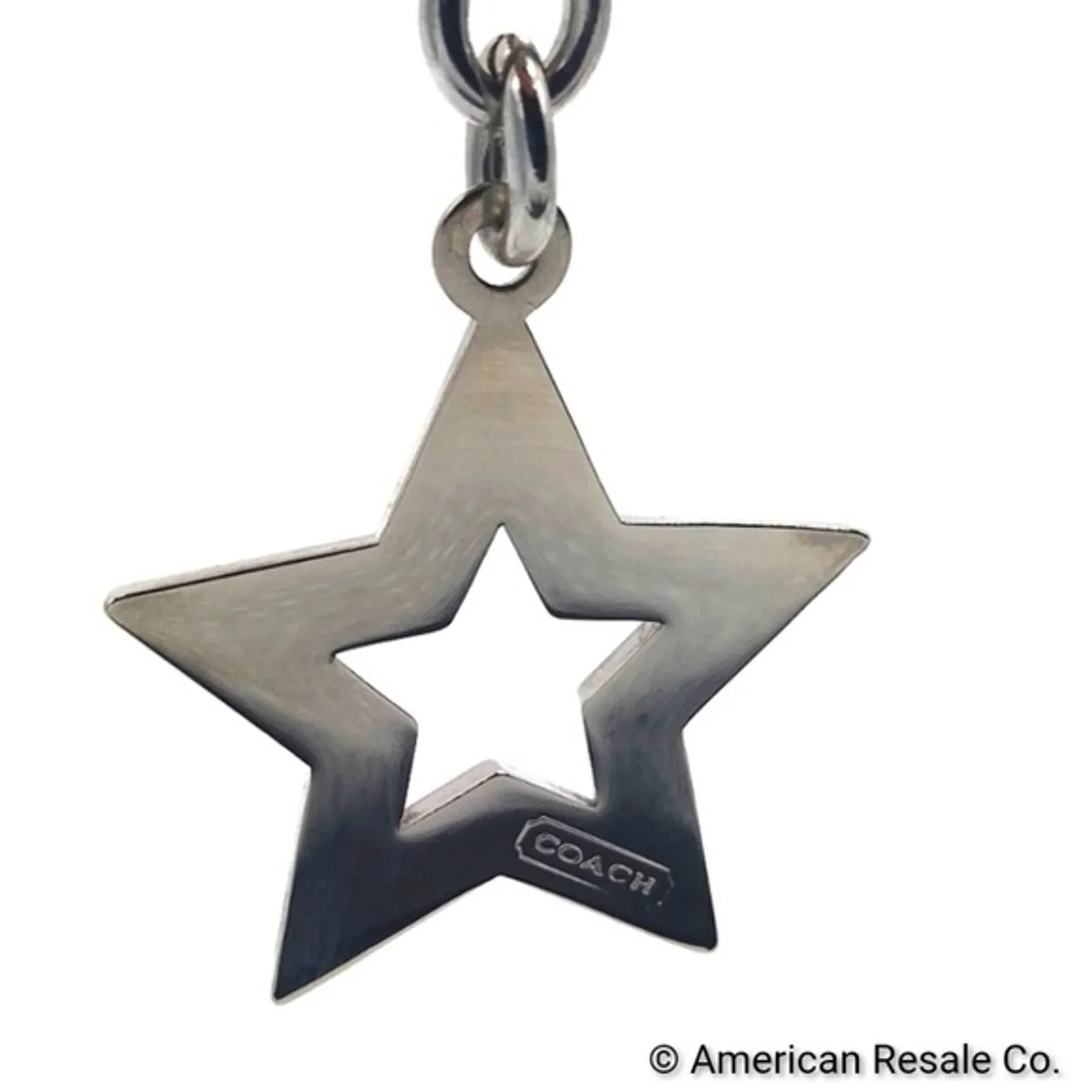 COACH Vintage Star Keychain Fob Purse Charm with Blue Swarovski Crystals #F92662