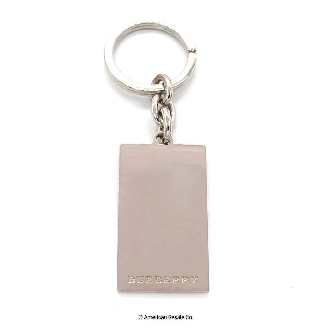 Vintage BURBERRY Black Nova Check Rectangle Keychain Purse Charm fob-men women 