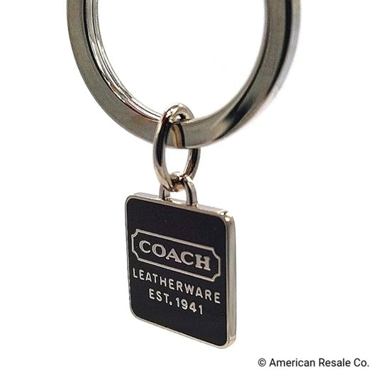 COACH Vintage Espresso Brown Mini Charm Keychain Key Fob Purse Charm-Unisex-Rare