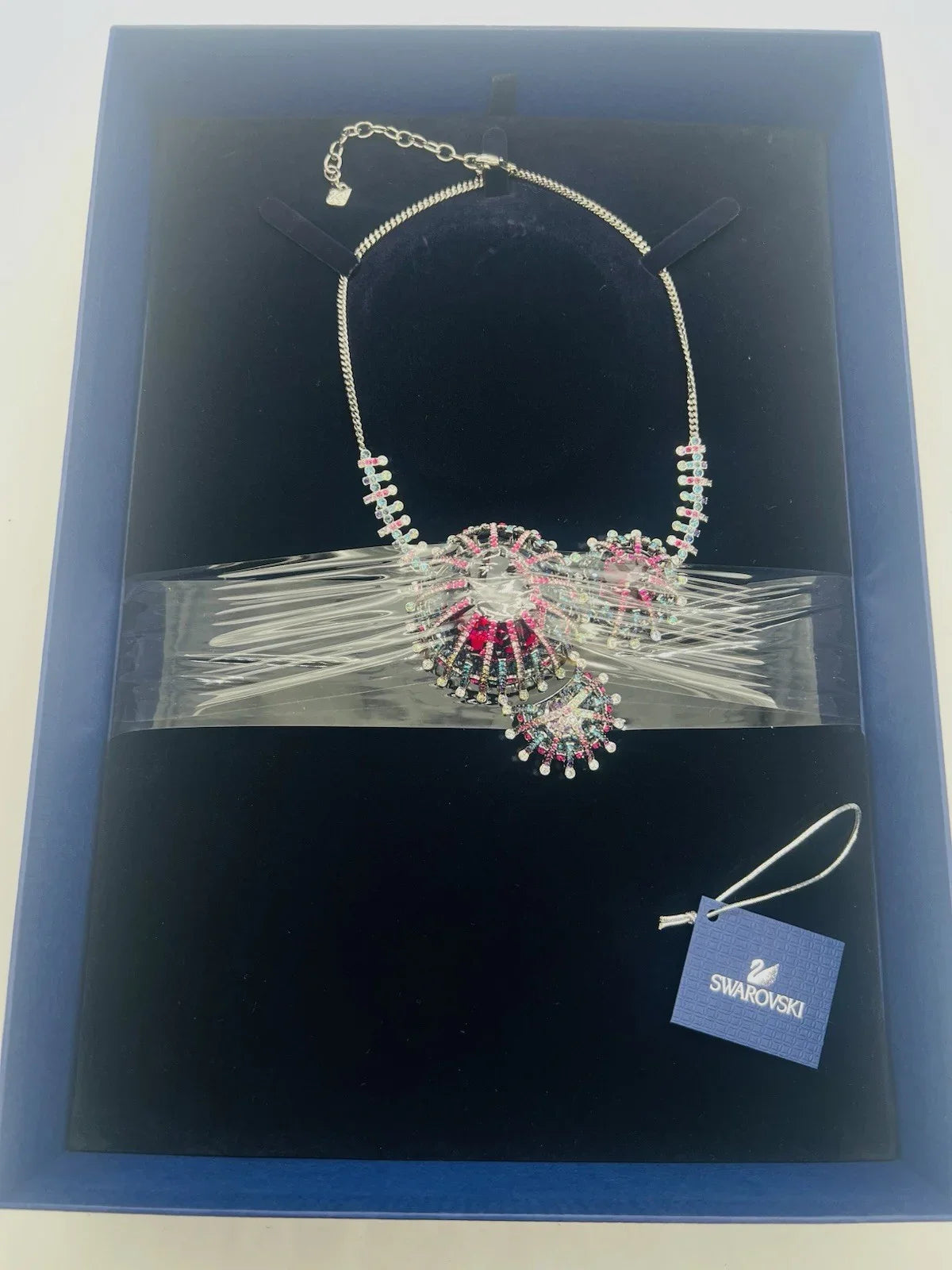 SWAROVSKI $500 Retired Efflorescence Rhodium Pave Crystals Necklace #5199662