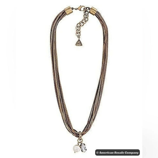 NEW Retired SILPADA Dreamy Details Layered Pearl Necklace Swarovski Crystal $80