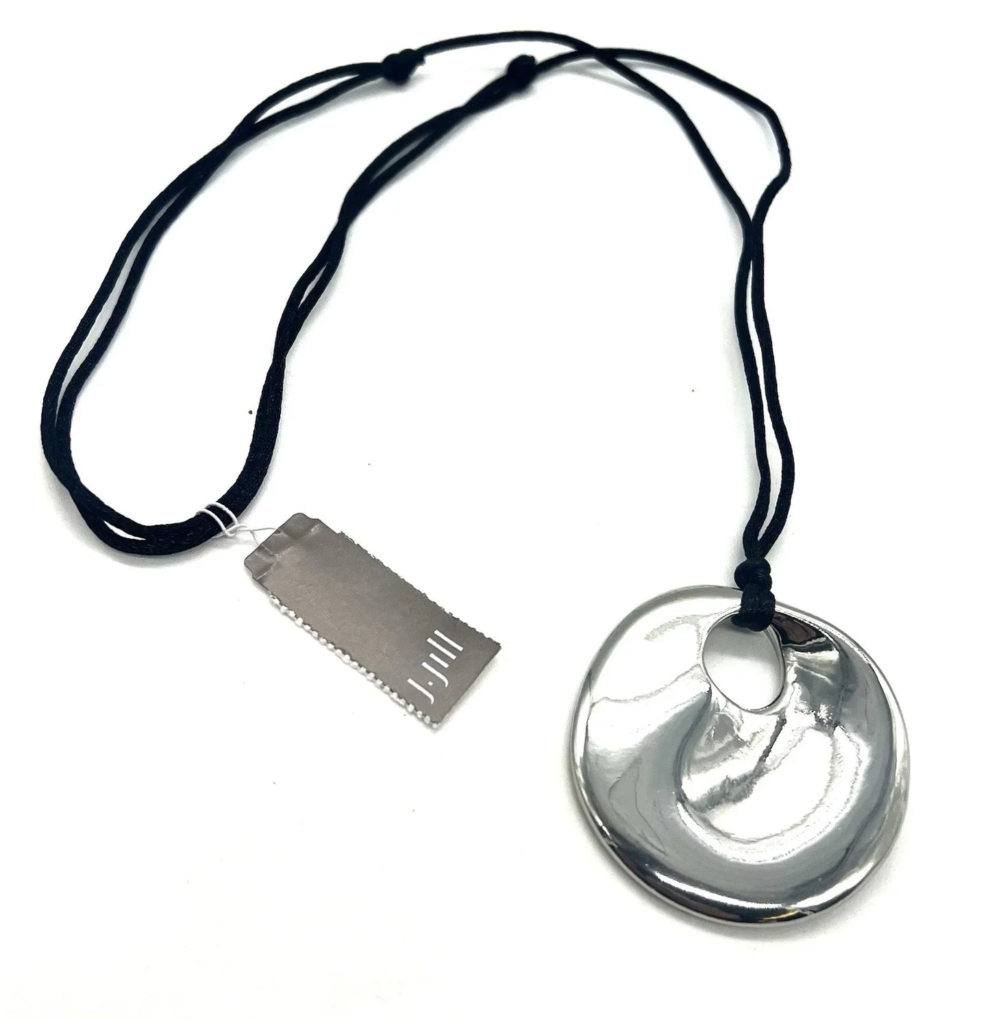 J.JILL SILVER PENDANT NECKLACE 16”-28" NWT $39