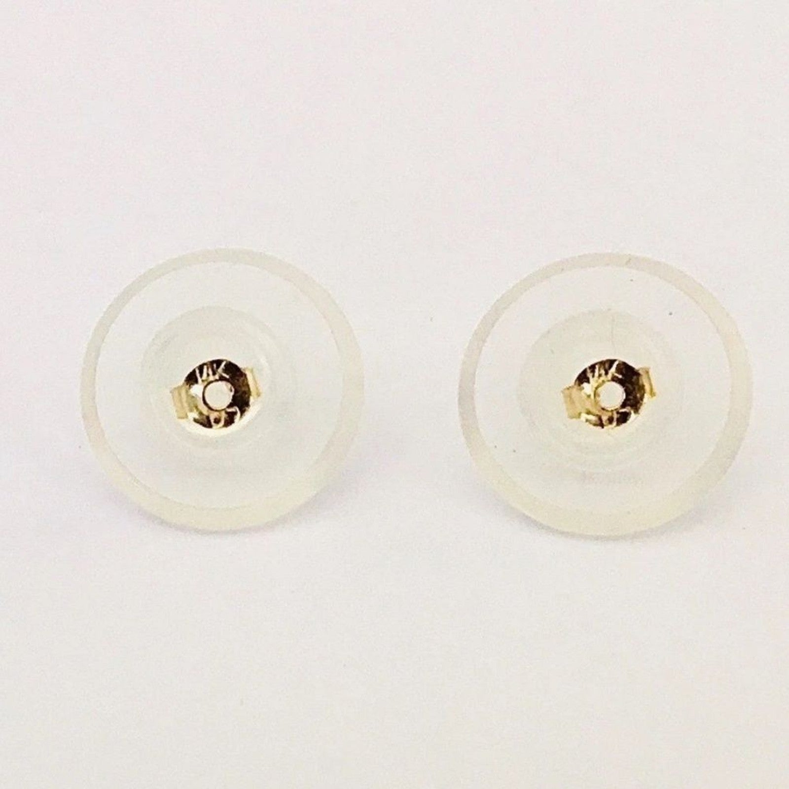 Tiny 14K Gold Natural Angel Skin REAL Coral Hand Carved Rose Flower Earrings NEW