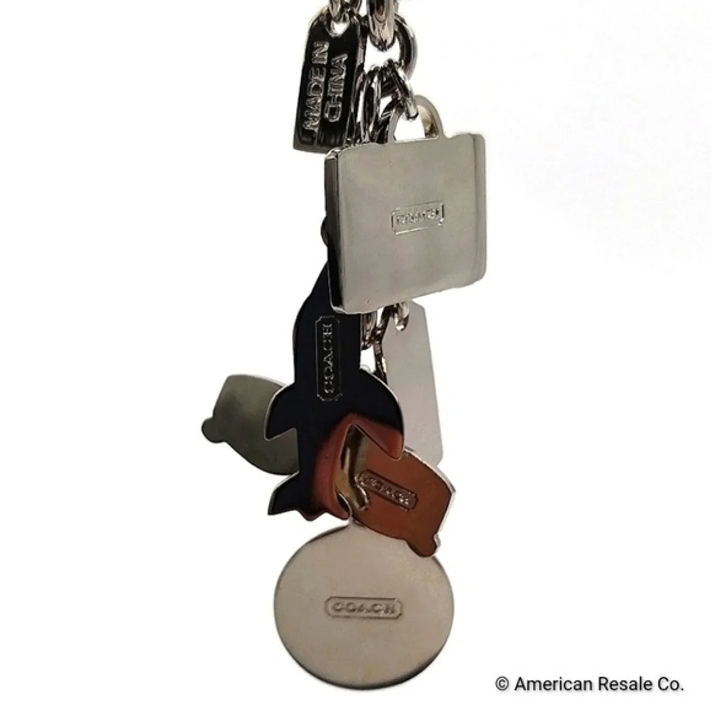 COACH Vintage World Traveler Purse Charm Key Fob Keychain-Extremely Rare Y2K