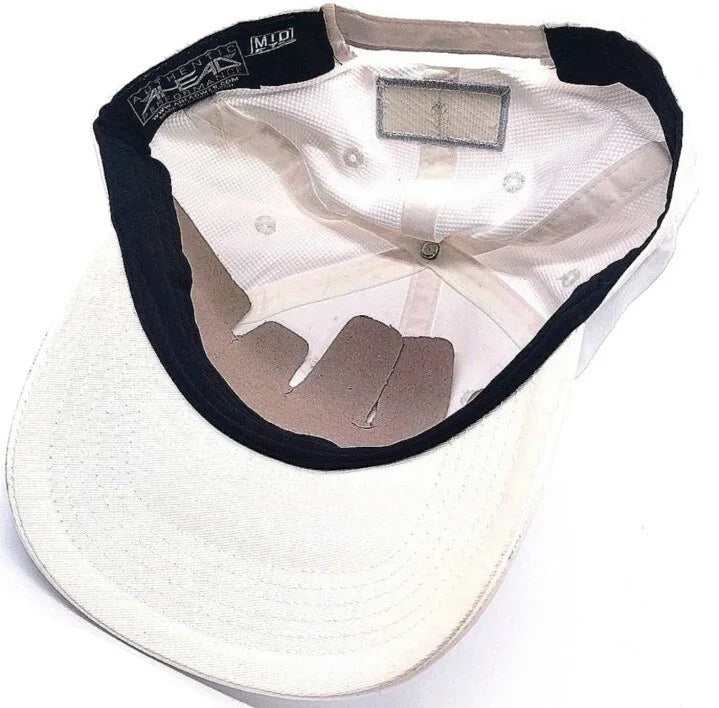 New Rare White Merrill Lynch Golf Adjustable Midfit Hat By AHEAD
