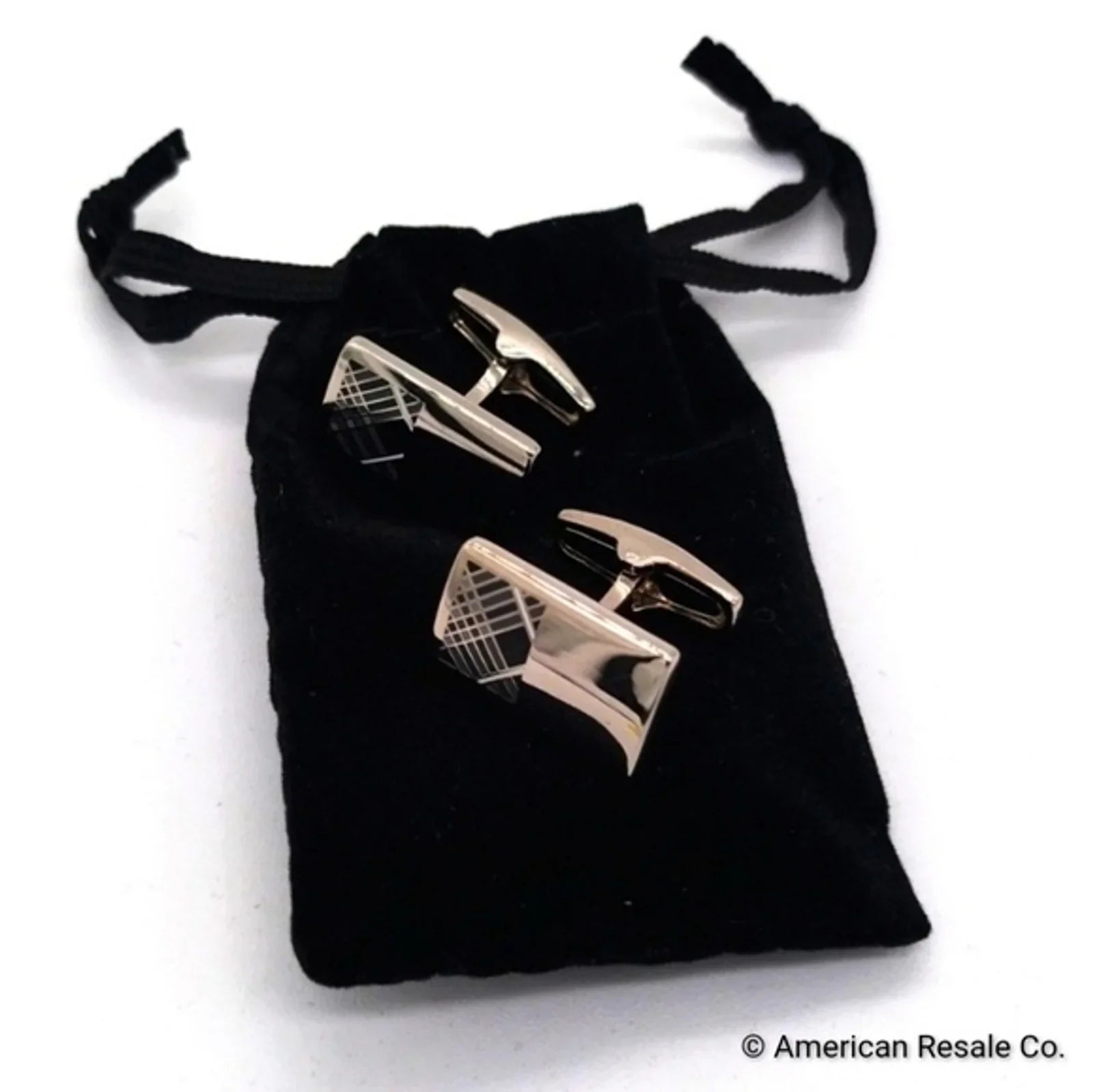 Vintage Burberry Cufflinks. Signed. Rare. Nova Check Pattern. Same Day Shipping.