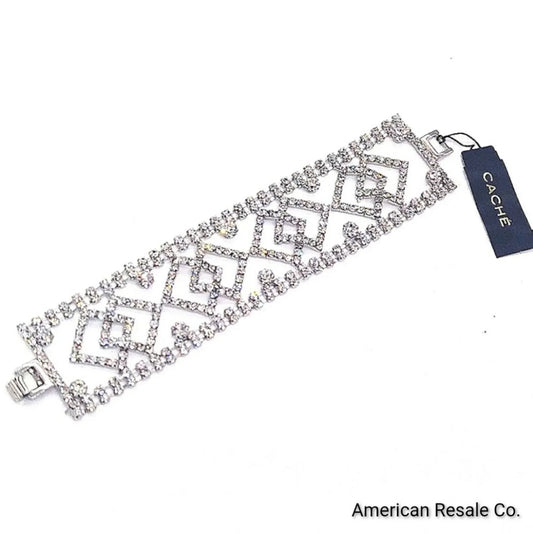CACHE Crystal Tennis Bracelet in Silver