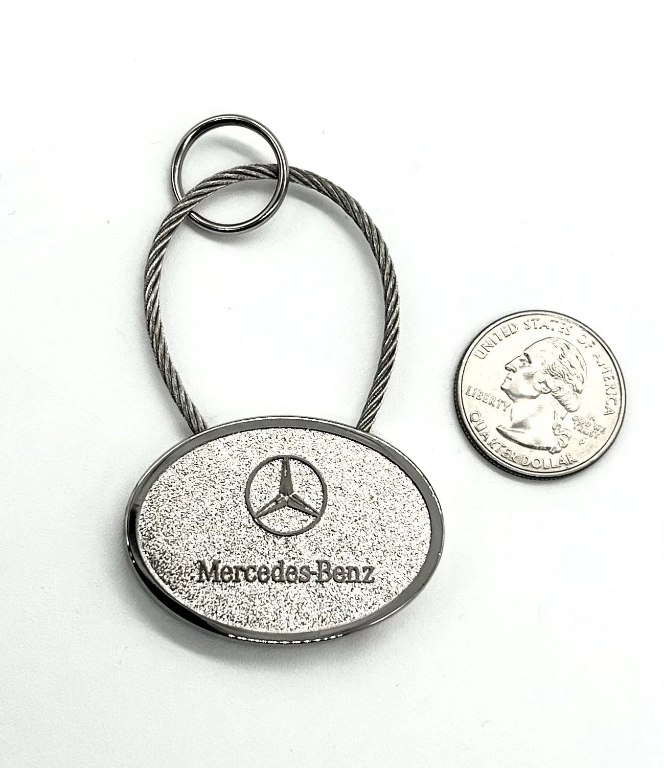MERCEDES BENZ OEM Rare Cable Keychain Fob-Genuine #6688