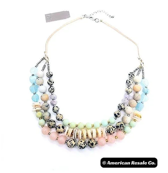 J.Jill Dalmation Stone & Bead Statement Necklace-NWT $70