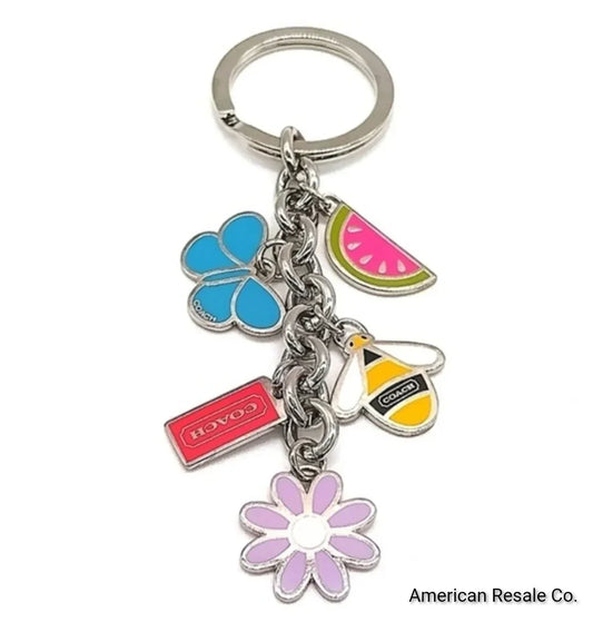 JUST IN! Vintage COACH Rare Multi Spring Keychain Fob Purse Charm #FS5765
