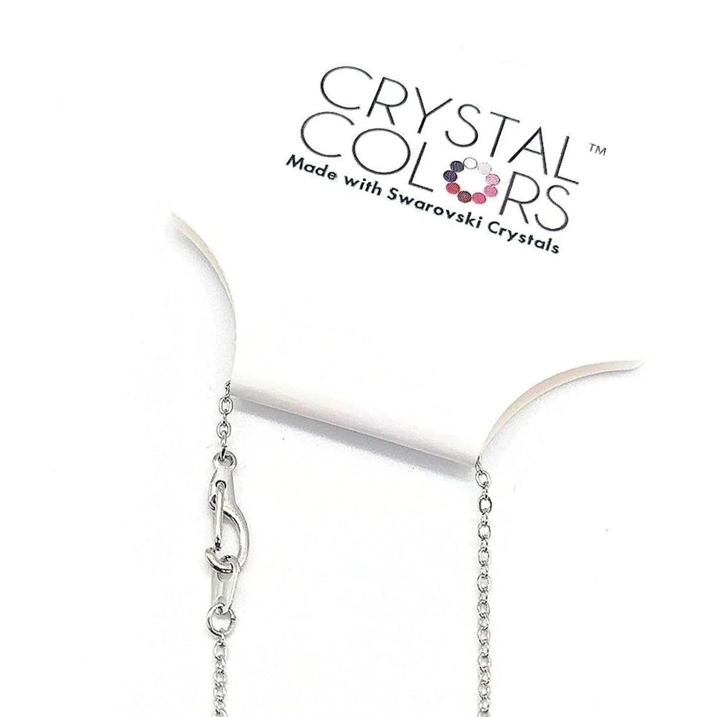 Swarovski Jewelry Pink Heart Crystal Pendant Necklace in Silver