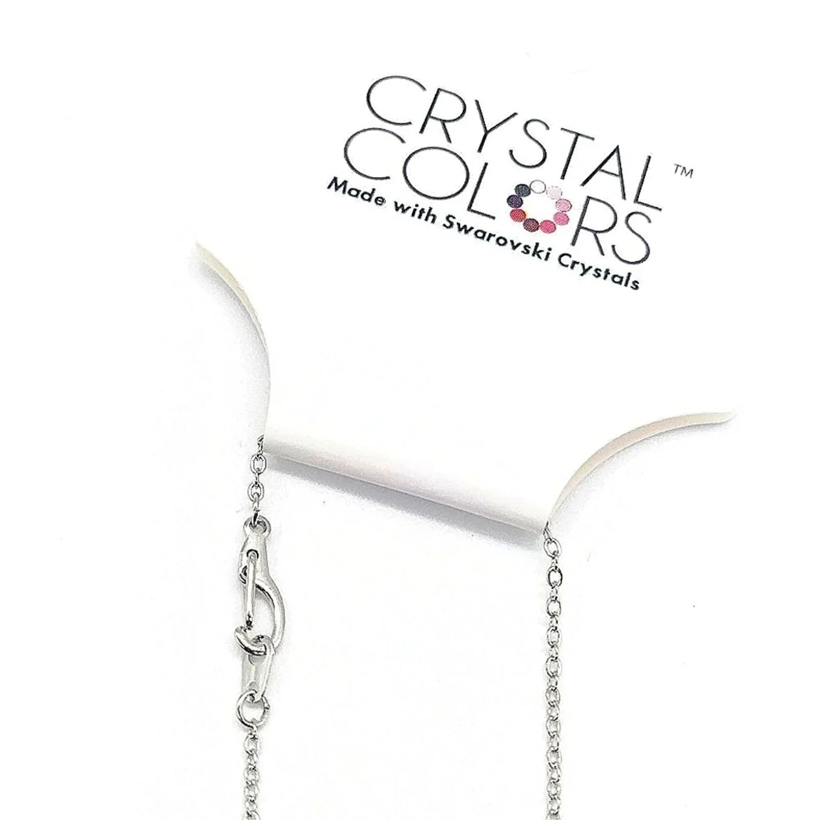 Swarovski Jewelry Pink Heart Crystal Pendant Necklace in Silver