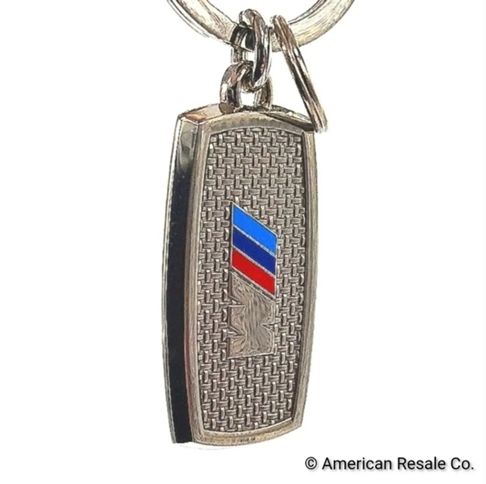 Authentic Vintage BMW M Power Logo Stainless Steel Chrome Keychain Key Fob OEM.