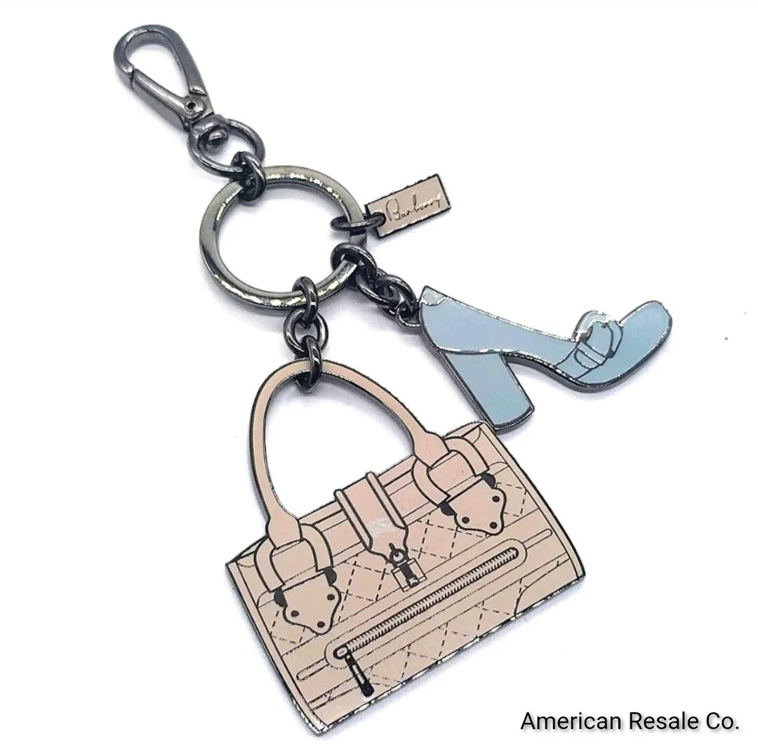 Vintage Burberry Plaid Purse and Heel Keychain FOB Tigger Snap Purse Charm