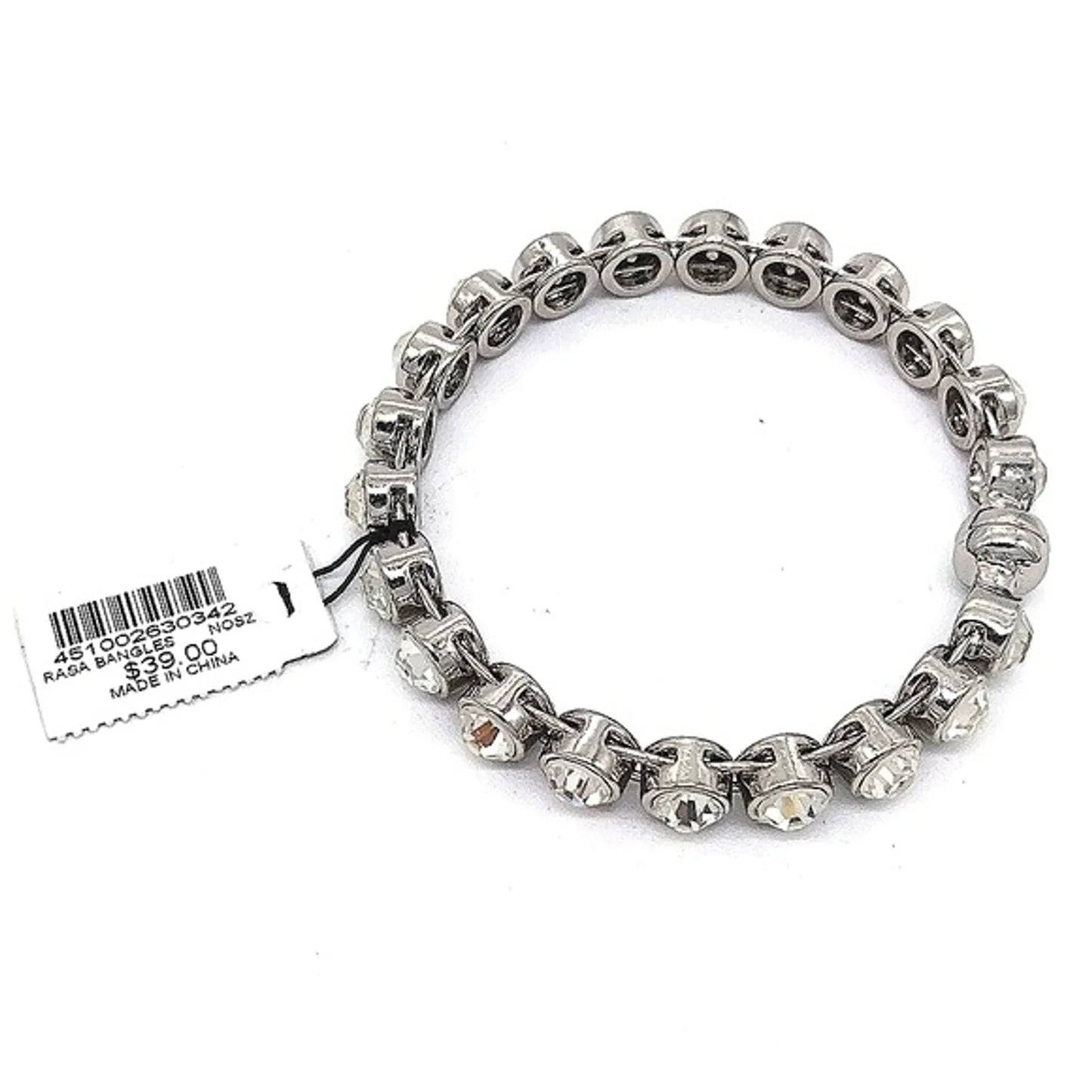 $40 Chicos CZ Cubic Zirconia Rasa Bangle Bracelet With Swarovski Crystals NWT