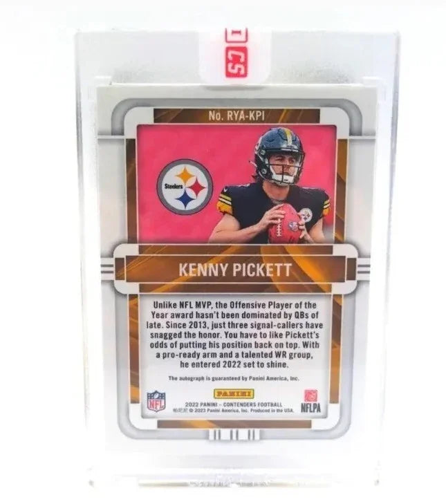 2022 Panini Contenders Kenny Pickett /10 Rookie Of The Year Auto GOLD RPS 5/10