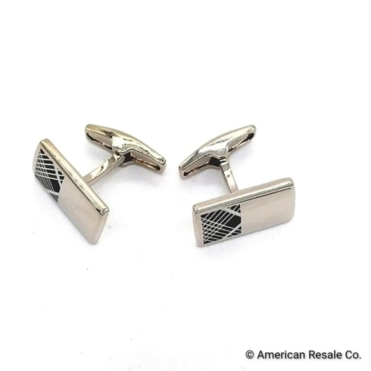 Vintage Burberry Cufflinks. Signed. Rare. Nova Check Pattern. Same Day Shipping.