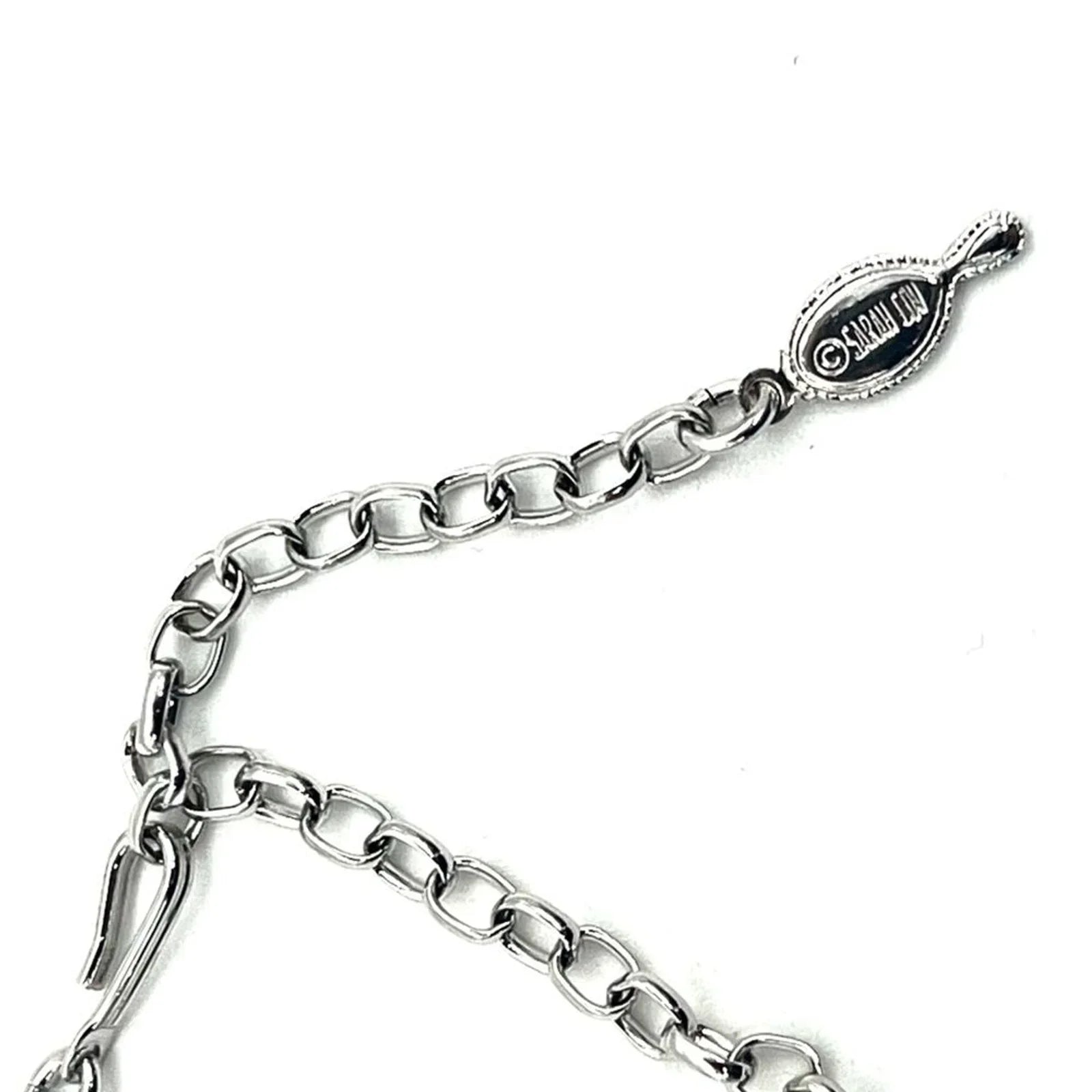 Sarah Coventry 1970s RARE Vintage NEW Brutalist Silver Tassel Pendant Necklace
