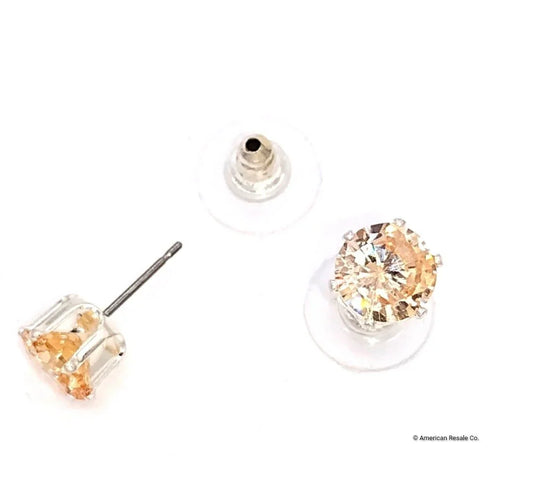 Made with Swarovski® Crystal Elements Stud Earrings 8mm 9mm 