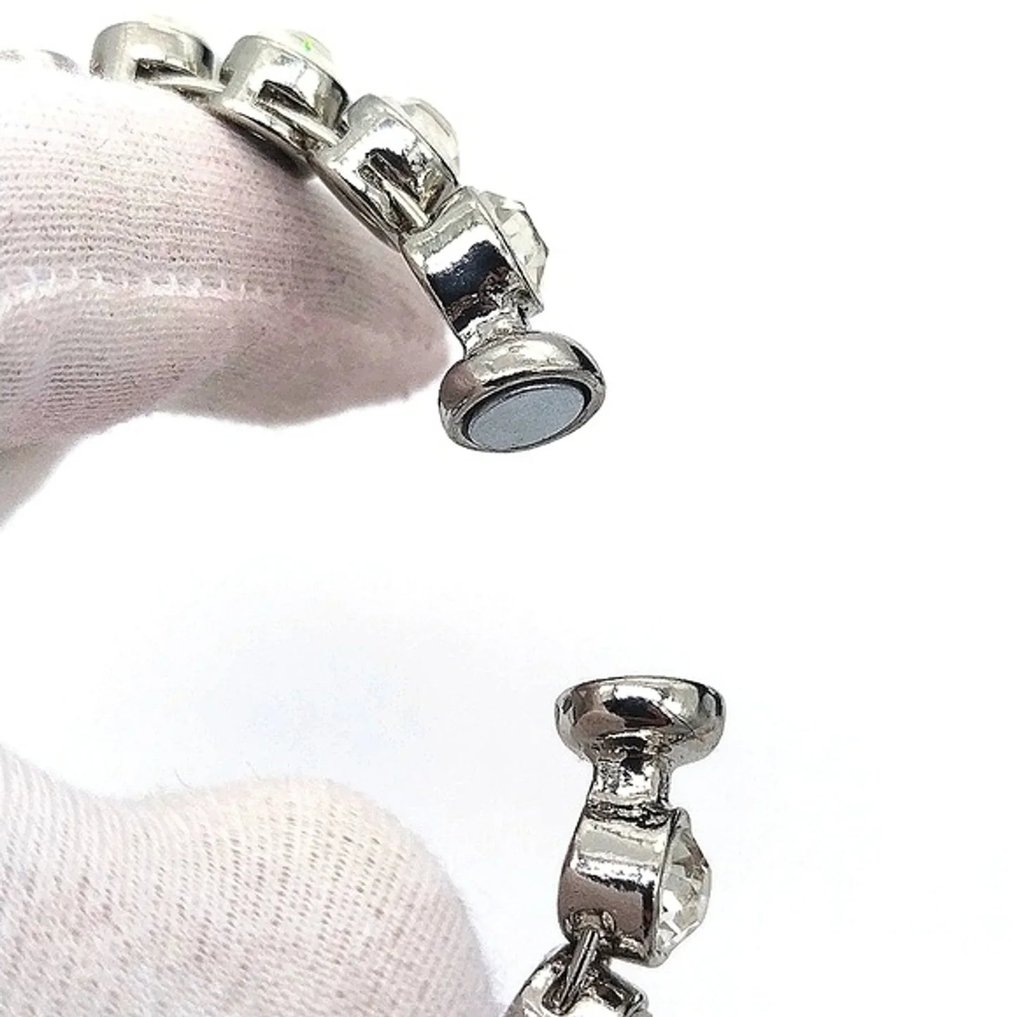 $40 Chicos CZ Cubic Zirconia Rasa Bangle Bracelet With Swarovski Crystals NWT