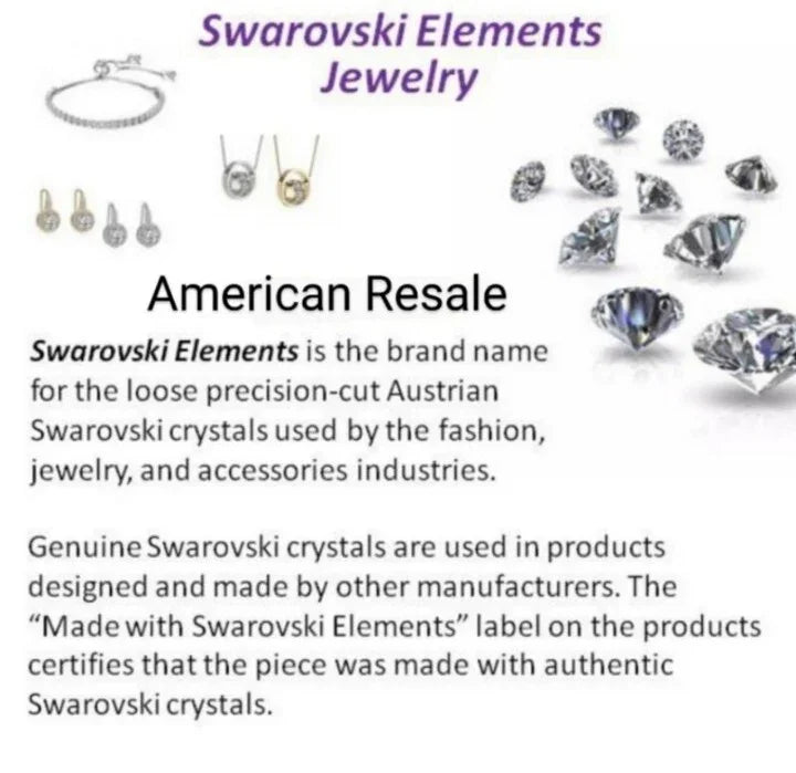 Made with Swarovski® Crystal Elements Stud Earrings 8mm 9mm 