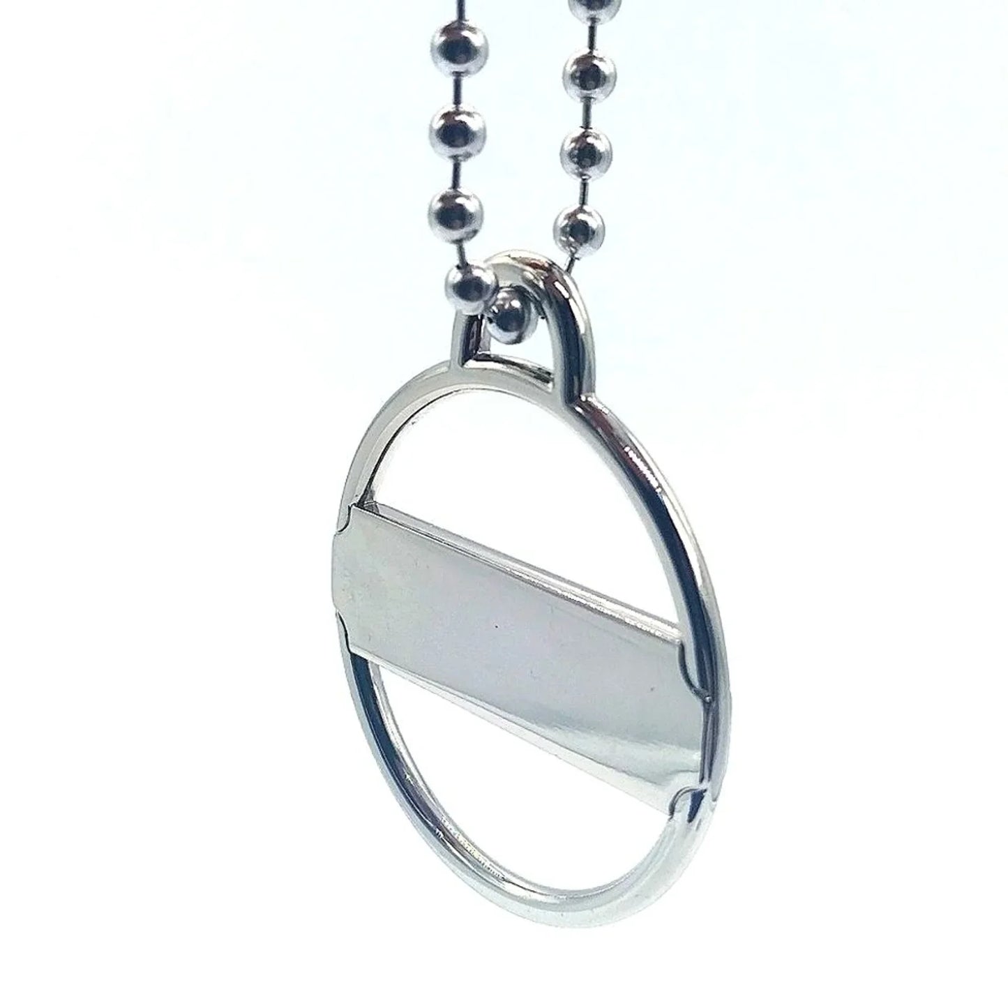 Rare COACH Keychain Fob with silver finish and chain, perfect for purse charm.