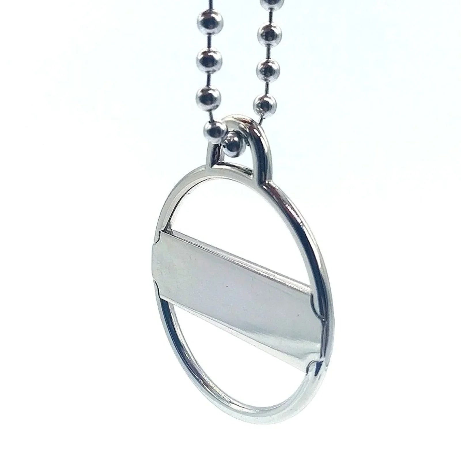 Rare COACH Keychain Fob with silver finish and chain, perfect for purse charm.