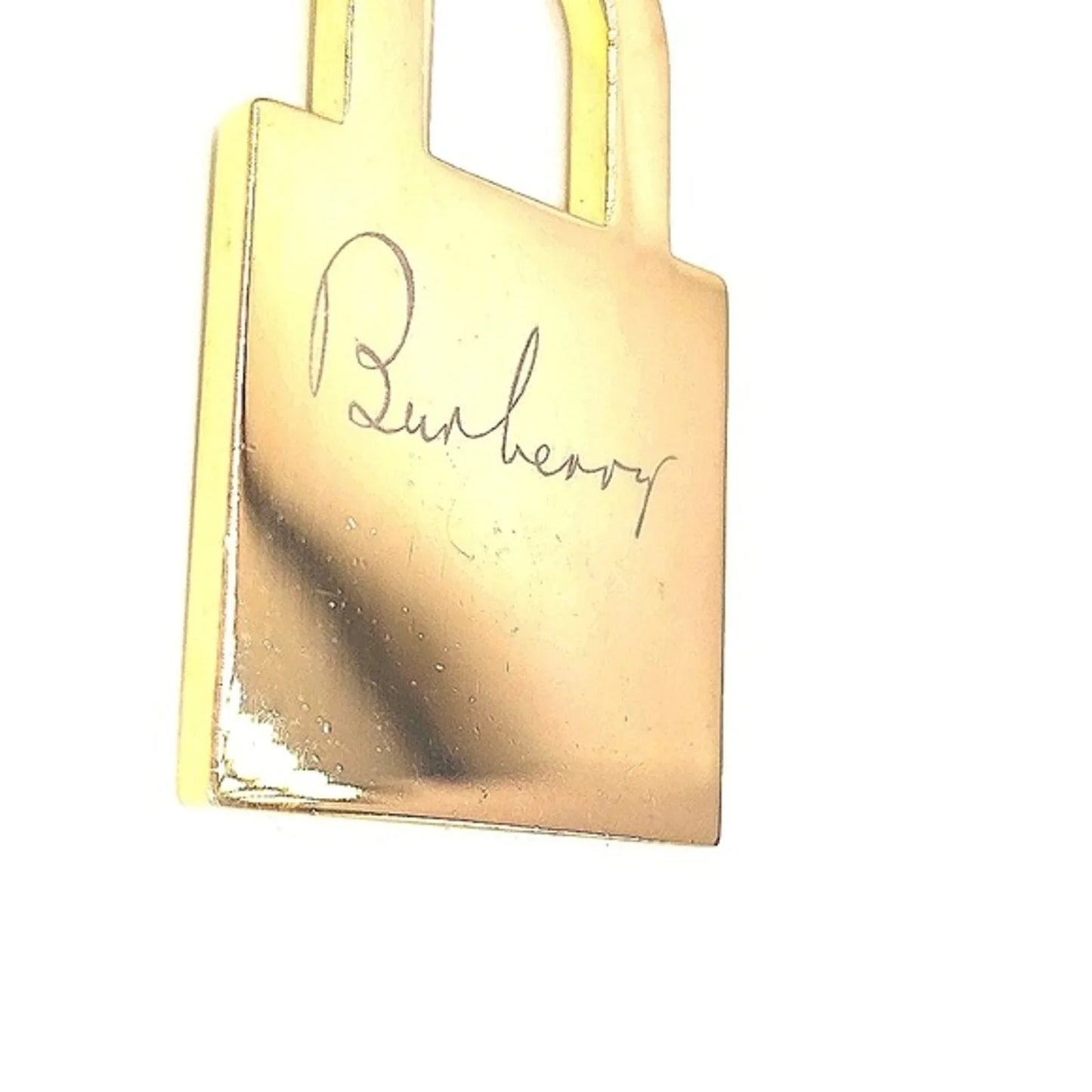 Vintage Burberry Gold Purse Skeleton Key Keychain FOB Purse Charm