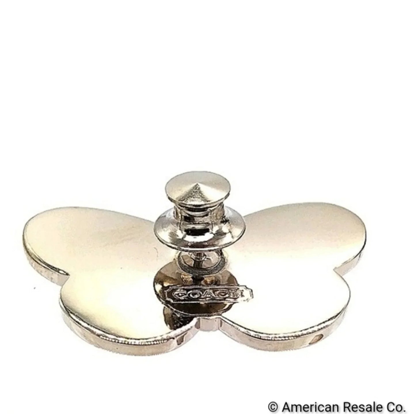 Vintage COACH White Enamel Butterfly Lapel Pin Brooch Purse Backpack Pin Charm