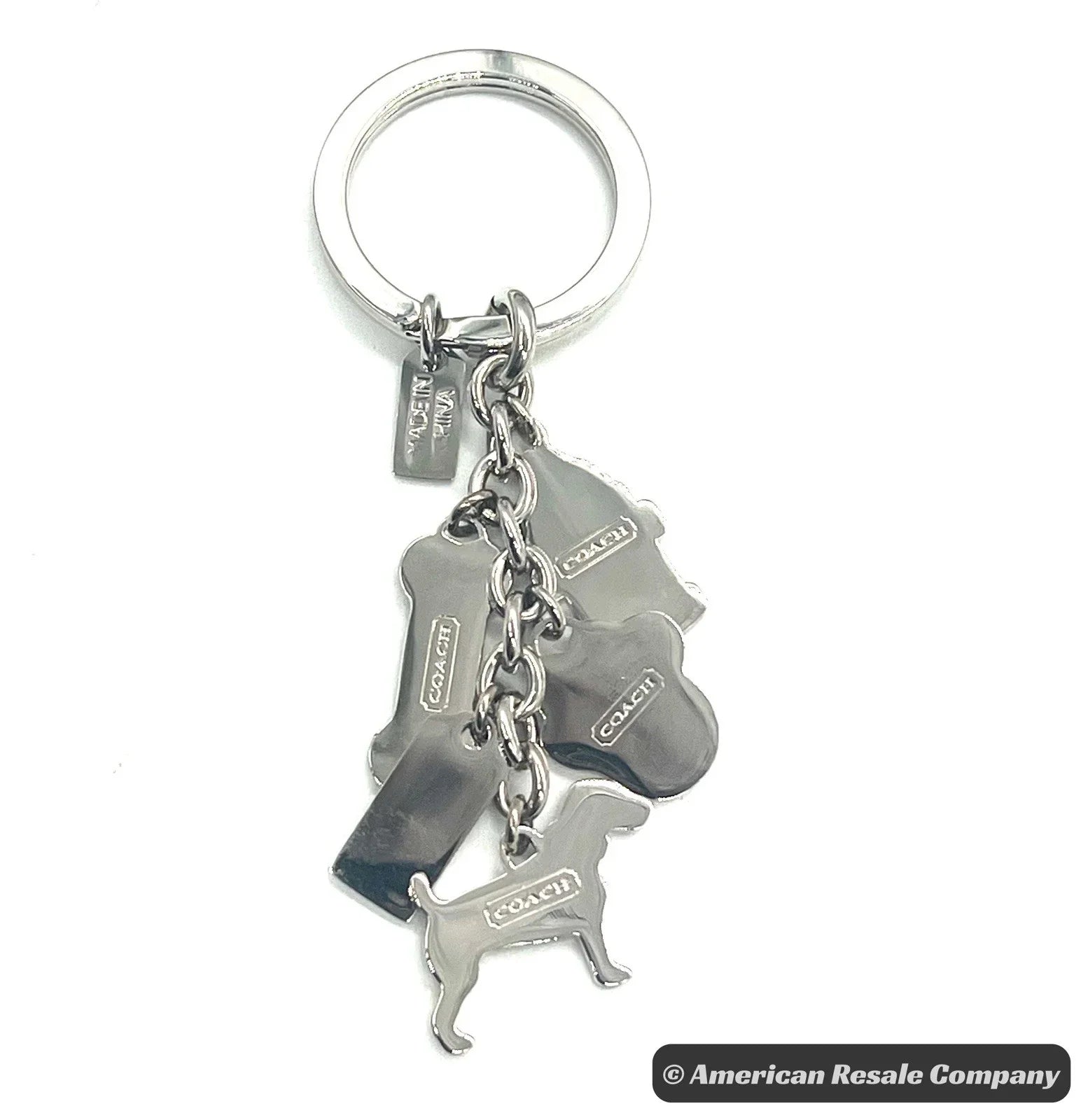 COACH Keychain Vintage Jack Russel Terrier Dog Multi Keychain Fob  #F92114 NWOT-Rare