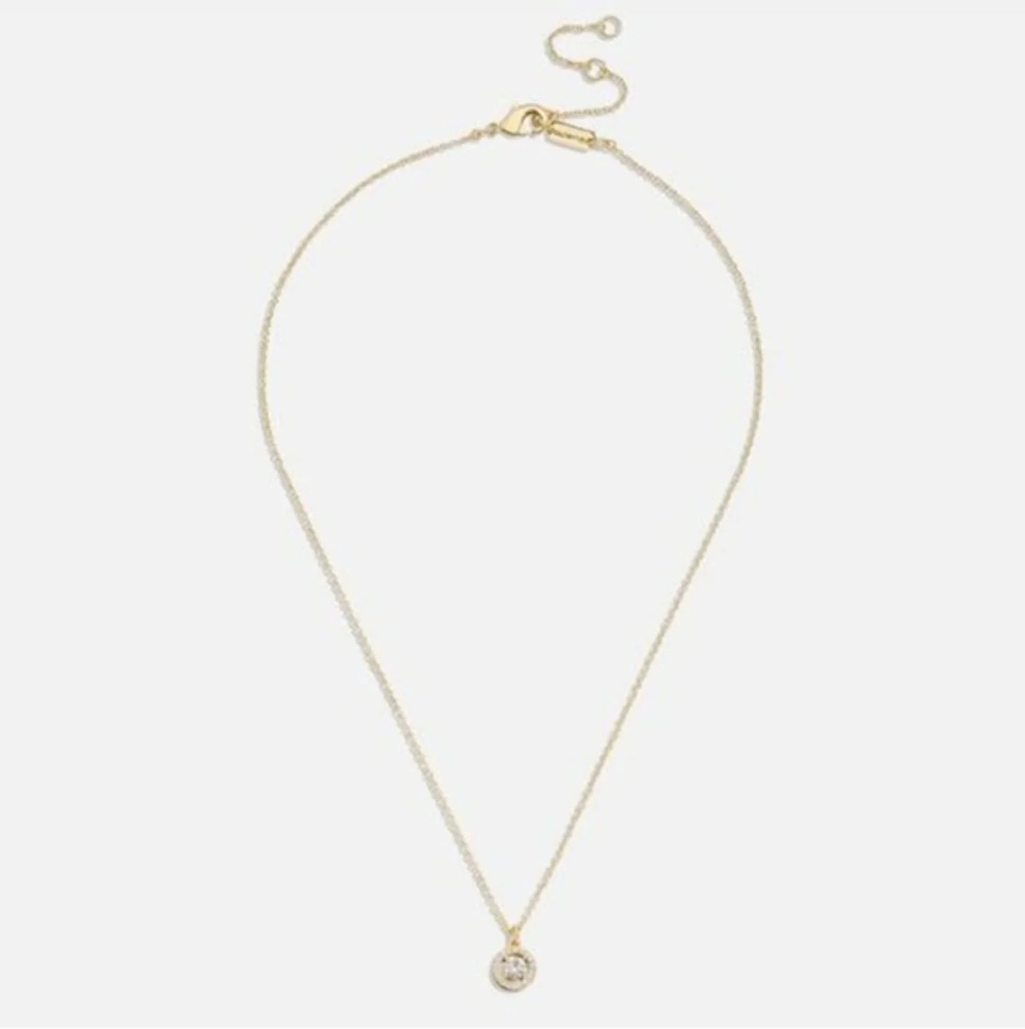 COACH Pave Halo Necklace in Gold NWT $125