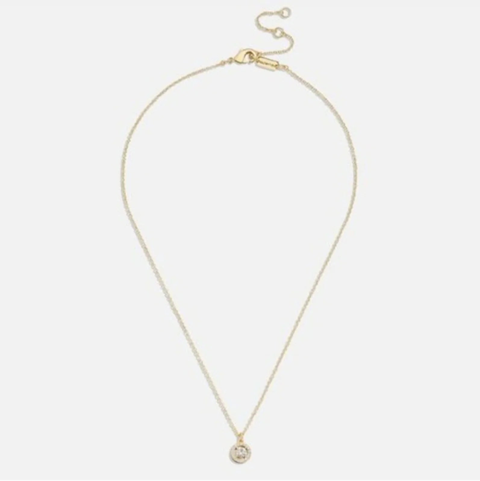COACH Pave Halo Necklace in Gold NWT $125