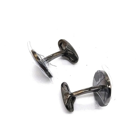 Paul Smith Vintage Round "True Love" Mother of Pearl Abalone Cufflinks in Black