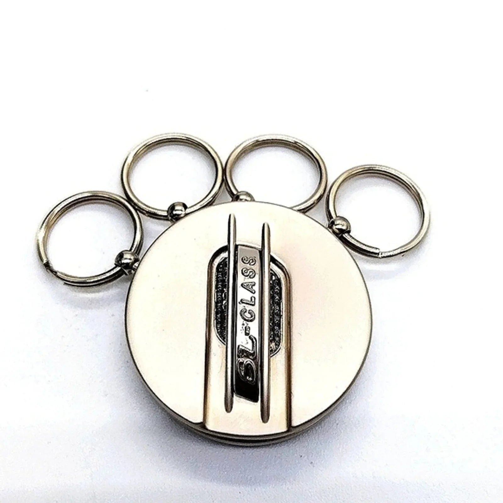 NIB Authentic Mercedes Benz Vintage Keychain Valet Fob SL Class in Nickel-OEM