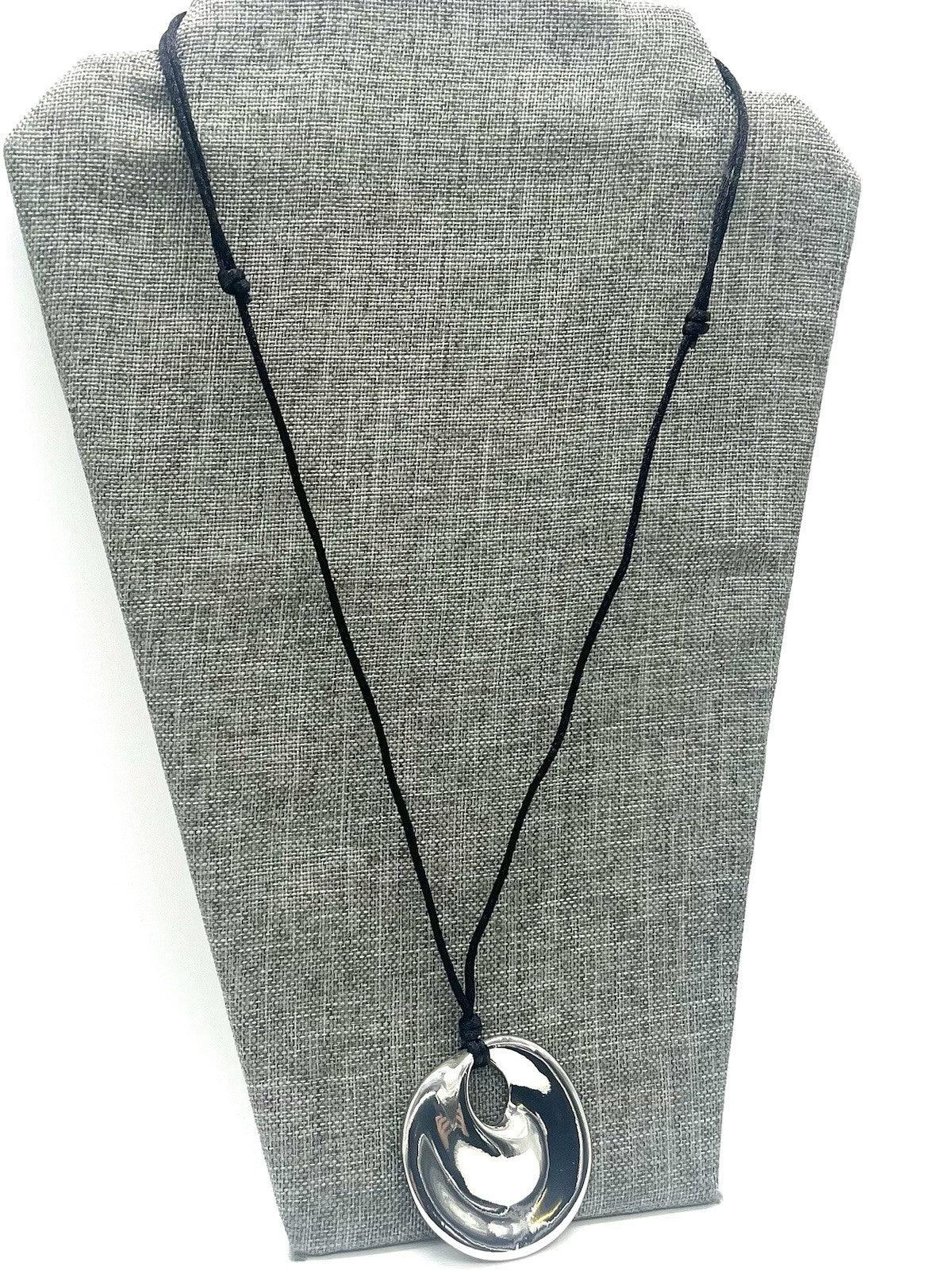 J.JILL SILVER PENDANT NECKLACE 16”-28" NWT $39