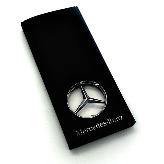 New Genuine OEM Mercedes-Benz Brussels Silver Stainless Steel Keychain B66957516