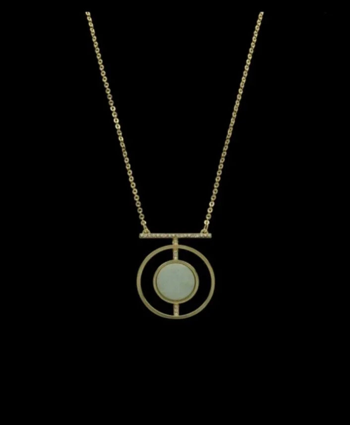 Express semi-precious gold crystal necklace with tags with Express gift bag