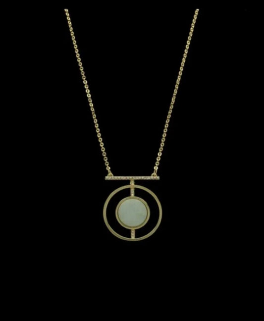 Express semi-precious gold crystal necklace with tags with Express gift bag