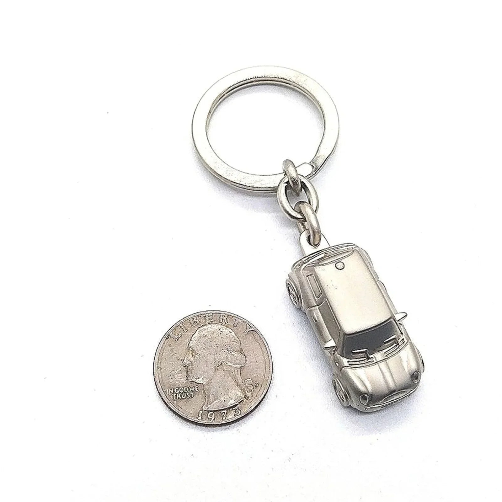 Authentic Mini Cooper Keychain Fob OEM in Nickel-Rare-New without box