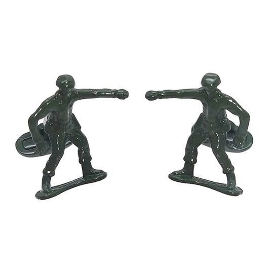 Vintage Paul Smith Army Man Green Military GI Joe Signed CuffLinks - RARE